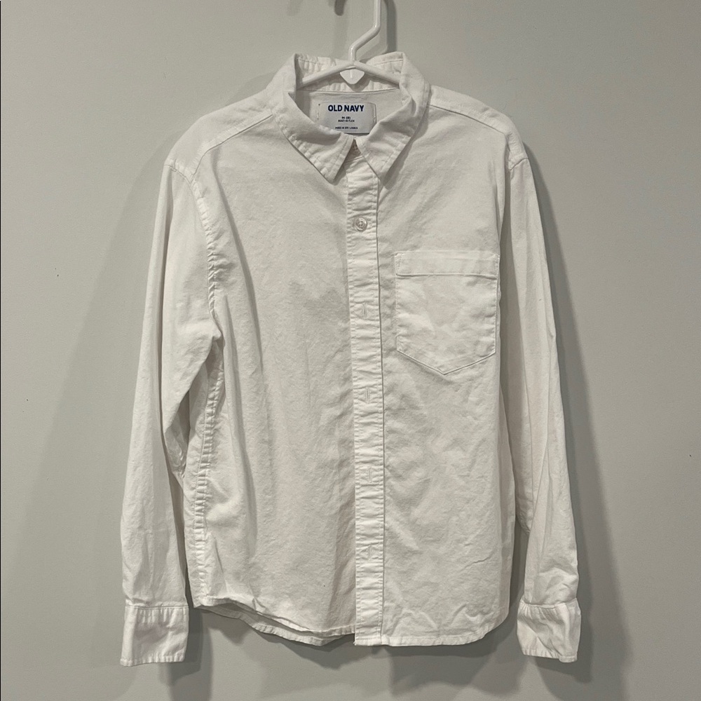 Old Navy Kids Boys White Button-Up Shirt